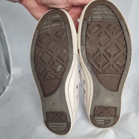 Converse Shoreline Striped Biege Women's Low Top Slip On Shoe/Sneaker Women Sz 7 - Picture 9 of 9